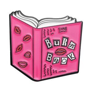 MEAN GIRLS BURN BOOK OIL DRIPPED ENAMEL PIN LAPEL PIN BROOCH NWT